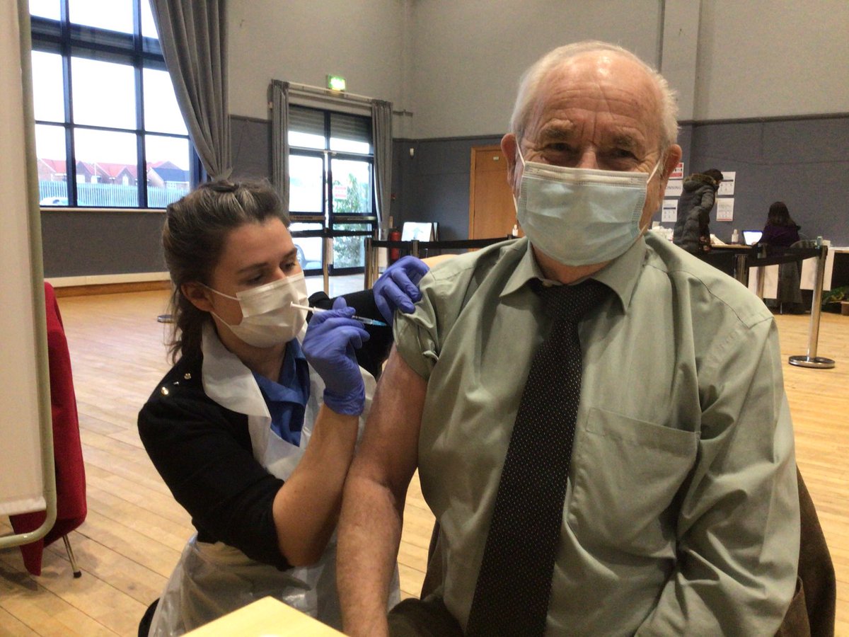 Today I received my COVID -19 vaccine, thanking the NHS staff where outstanding from arriving to be so looked after, 15 minutes rest then on my way home. My follow councillors no matter their Party support the vaccine. If your nervous please don’t be. Trust the vaccine please