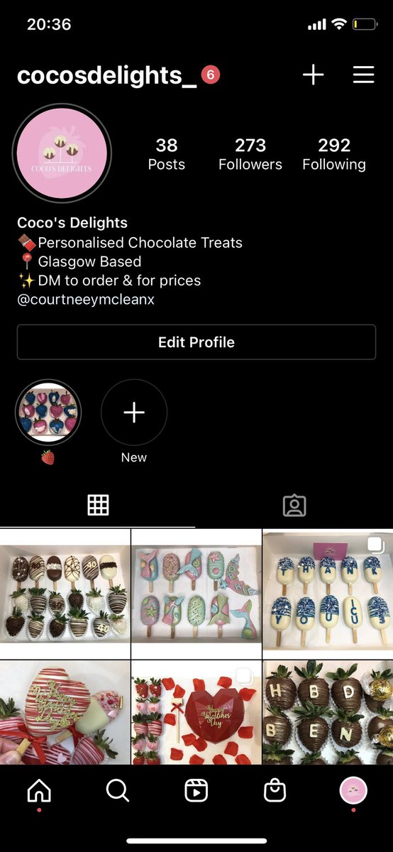 courtneymcleanx's tweet photo. Shameless self promo but if anyone is looking for any chocolate treats to indulge in during this lockdown, give my page a follow💗 https://t.co/wqxpcYcZnv