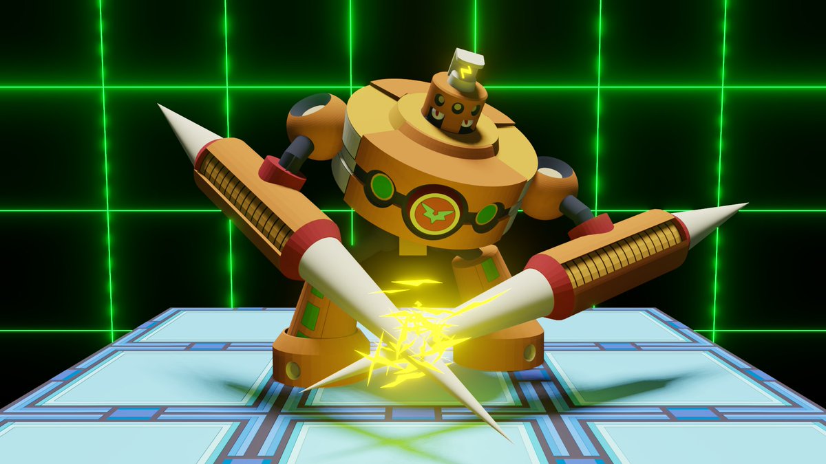 エッグマン Zoano Sparkman from Rockman.EXE Beast #3dmodel #ロックマンエグゼ