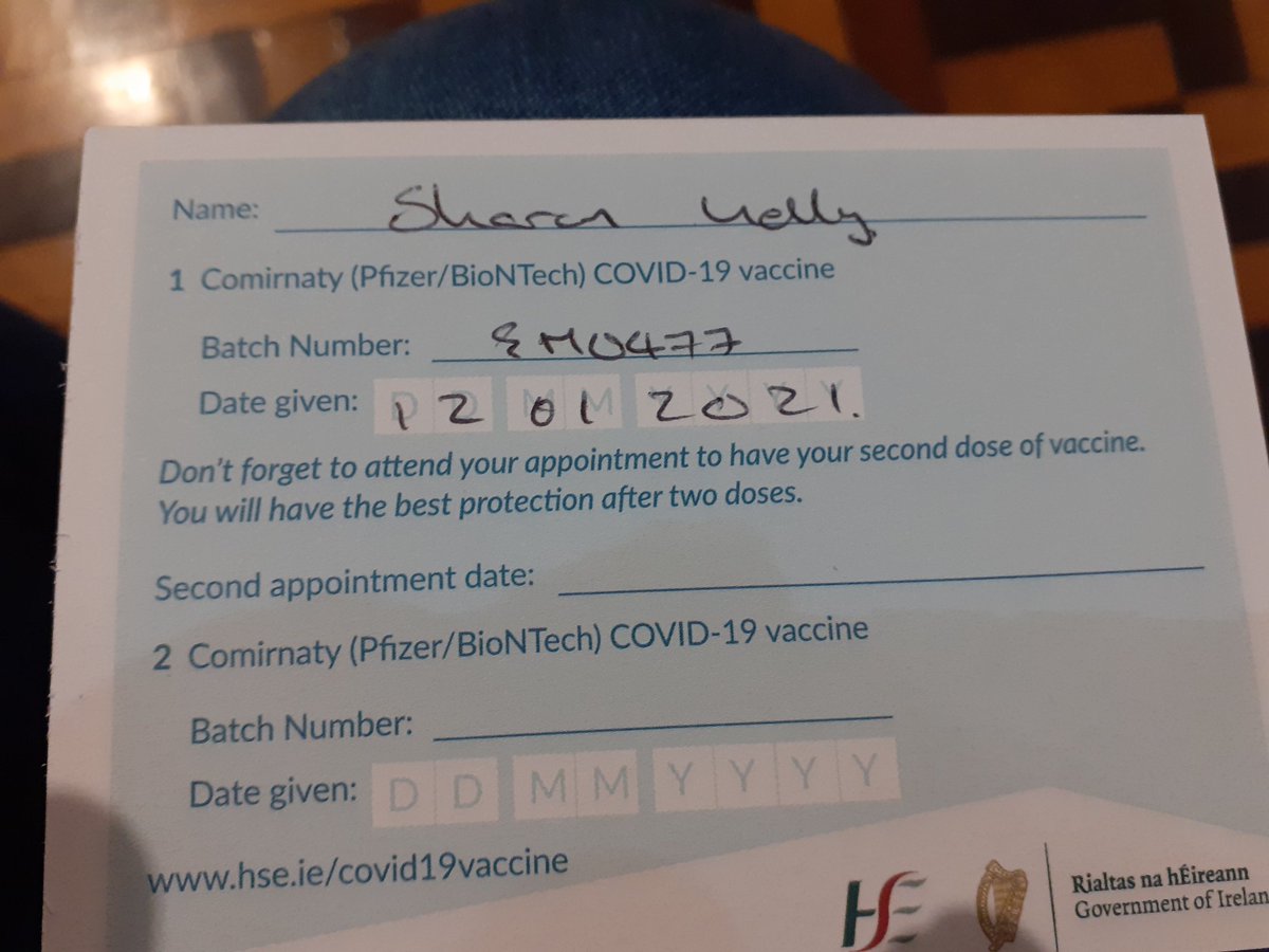 Absolutely delighted to get my Covid vaccine this evening.  #resiliencenurses @Resilience_ie @OliviaSDON