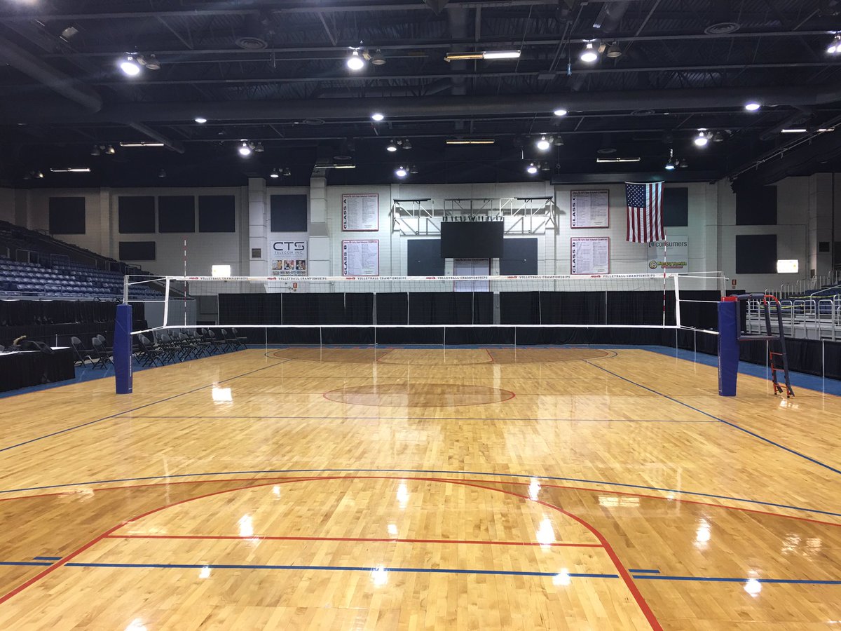 MHSAA Volleyball State Championship Center Court Is Ready 🦾🏐