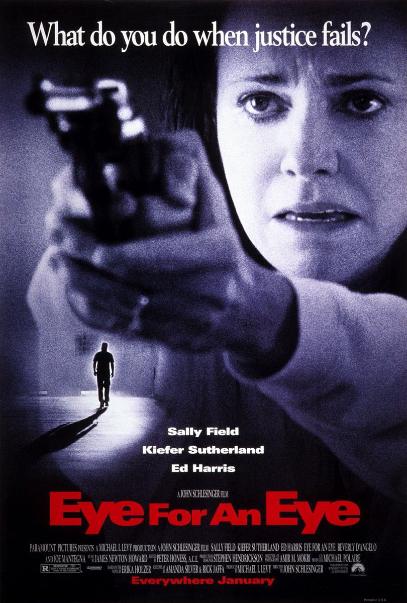 FilmNewsNos's tweet photo. 🎬MOVIE HISTORY: 25 years ago today, January 12, 1996, the movie ‘Eye for an Eye’ opened in theaters!
#SallyField @RealKiefer #EdHarris #JoeMantegna #PaulMcCrane #BeverlyDAngelo #OliviaBurnette #AlexandraKyle #DarrellLarson #CharlayneWoodard https://t.co/Czigfy2tQl
