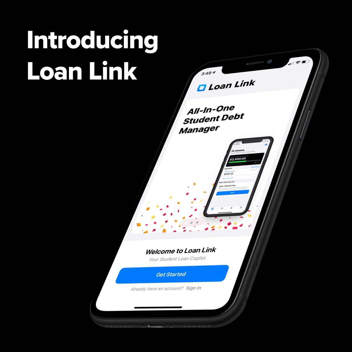 LoanLink_io's tweet photo. Loan Link was founded because Americans are drowning in student loan debt. It is a cumulative student loan debt manager that can be utilized to efficiently repay student loan debt. 

Get Free Early Access 👇🏻
https://t.co/vR3ekkFkRh

#CancelStudentDebt #studentloans https://t.co/7GkT6ElriQ