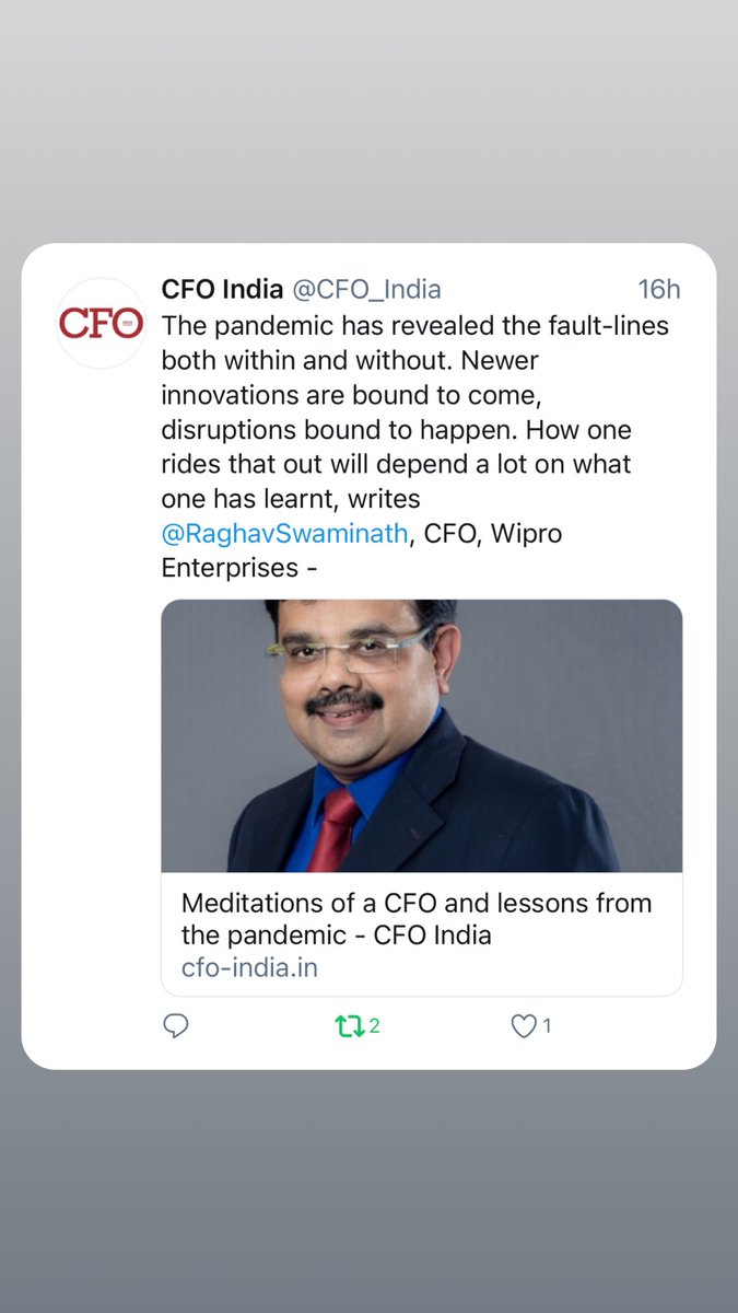 SriramSandhya's tweet photo. Fantastic thoughts from @RaghavSwaminath. https://t.co/QxoeNhGy38