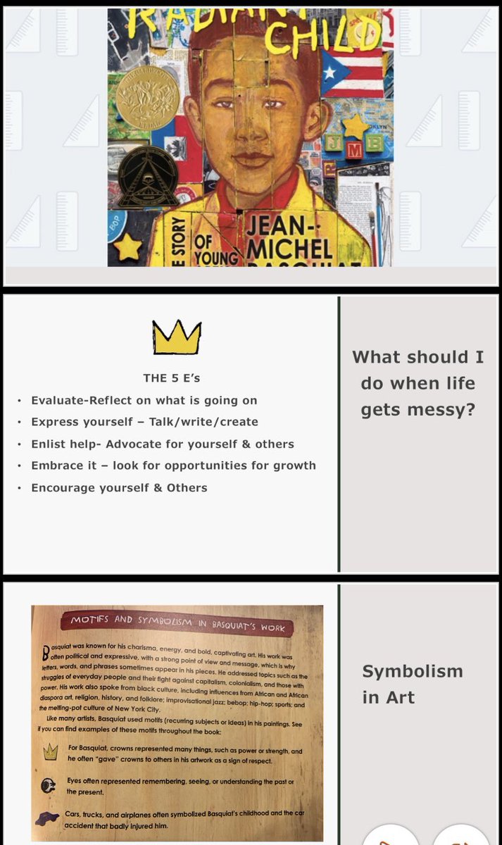 psecounselors's tweet photo. In K, 2, & 4th grades, we are studying the journeys of artists @artistbasquiat and @TyreeGuyton to explore perseverance and social responsibility. I โค๏ธ the studentsโ inspired art. @javaka_steptoe @charlesbridge #magictrash #radiantchild #lifegetsmessy #schoolcounseling https://t.co/VSv5dk6vAh