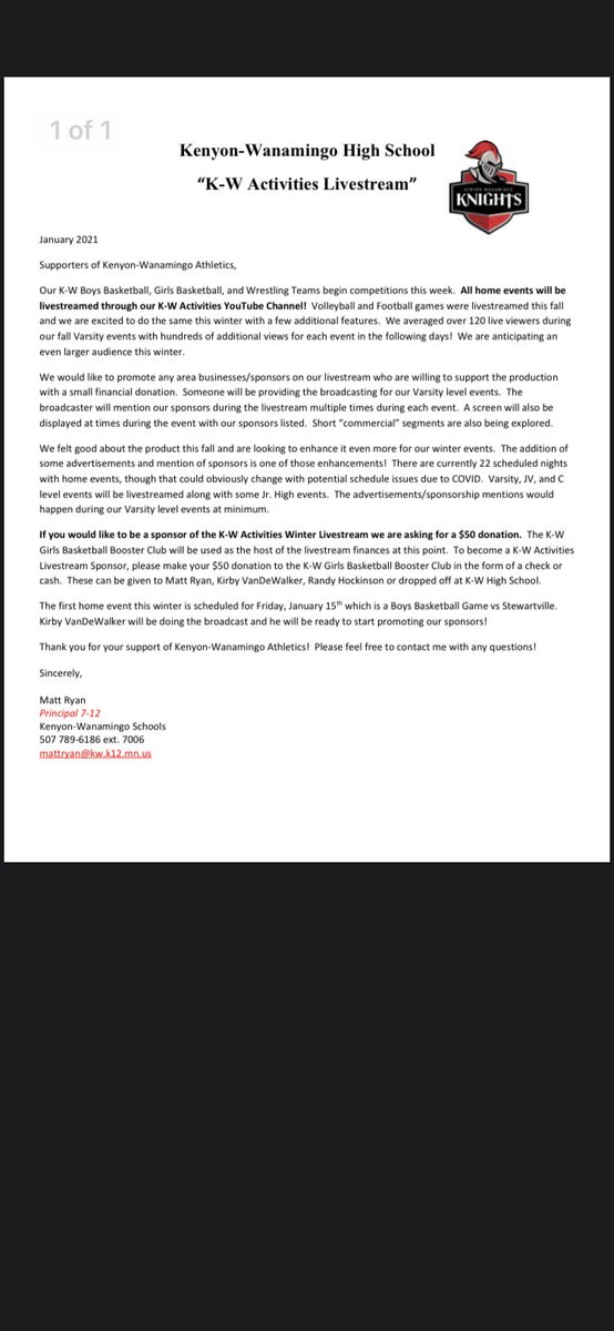 Join me in sponsoring KW’s winter activities livestream!