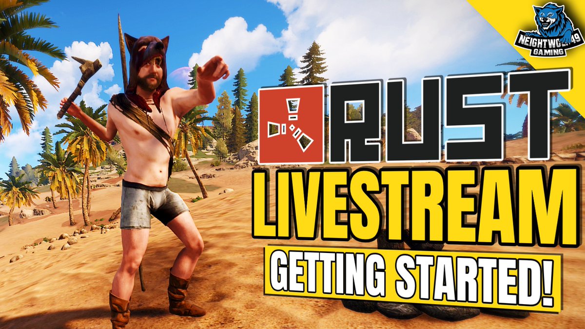 NWolf49's tweet photo. Getting started in @playrust on a brand new server. Clothes, tools, weapons and locating a spot to build a base are on the agenda. 

Join the WolfPack Chat here: https://t.co/LRM5b1nxtZ

#rustgame #rustlivestream #rustgameplay #rust #rust2021 @StreamersRtw @GamersVlog @BlazedRTs https://t.co/QRA8Hhv1Ug