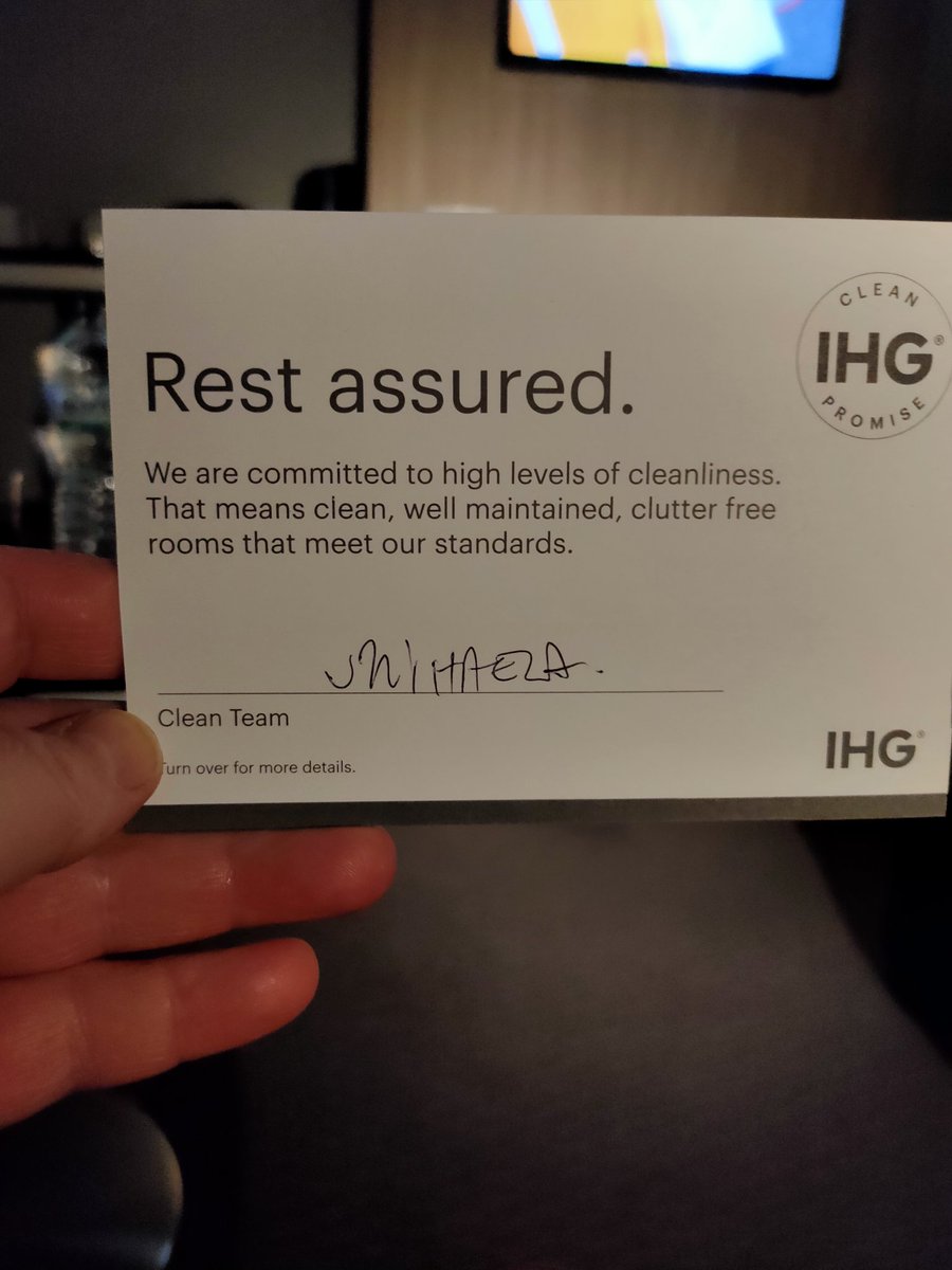 The letter details the steps that <a href="/holidayinn/">Holiday Inn by IHG</a> are taking to make sure you have a ' Covid safe' stay, there is a note in the room claiming the room has been cleaned to the highest standards...   The remote for the TV tells a different story 🤢😷
<a href="/HIExpress/">Holiday Inn Express by IHG</a> 
<a href="/STN_Airport/">London Stansted Airport</a>