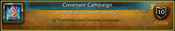 LoisseOfLothar's tweet photo. Loisse just earned the [Covenant Campaign] Achievement! #Warcraft https://t.co/TZsYJrcKKC