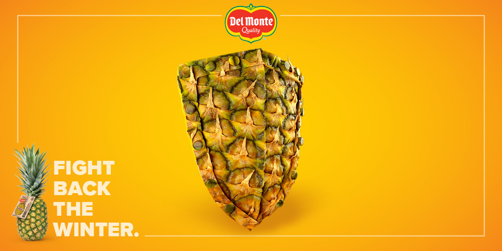 DelMonteFresh's tweet photo. Del Monte Goldยฎ Extra Sweet Pineapple is an excellent source of Vitamin C โ a tasty treat to shield yourself! #FightBacktheWinter #DelMonteFresh https://t.co/IxutFVthZ1 https://t.co/UtAtzPzhz7