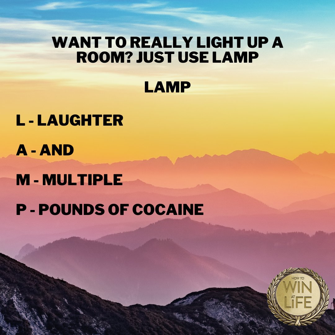 How2WinAtLife's tweet image. With everything going on in the world right now we could all use a little LAMP. Let the light in your heart shine bright, like a diamond. 
Shine bright like a diamond.
Shine bright like a diamond.