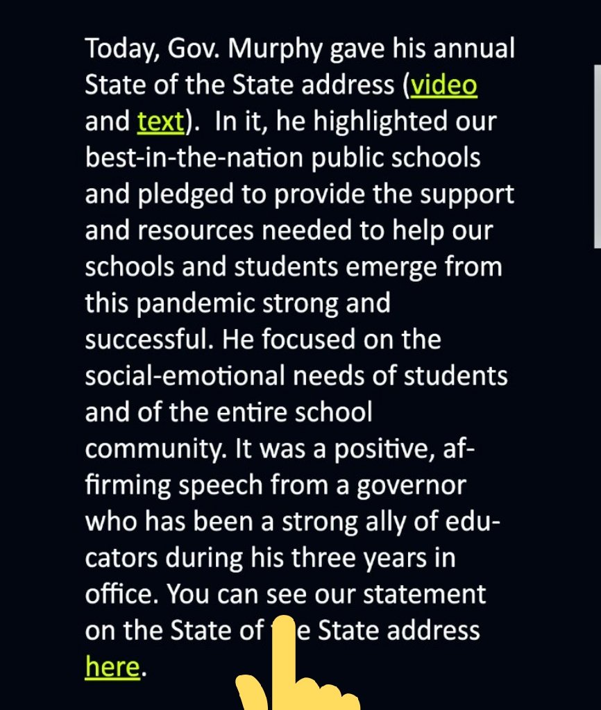 deanfoulks's tweet photo. The @NJEA sent this letter today.
Where the #Hypocrites compliment a #governor who has #pillaged and #defiled my #schooldistrict
This is disgusting party #cronyism
I am #ashamed to be a #member of this #union https://t.co/JPOwwmhu8R