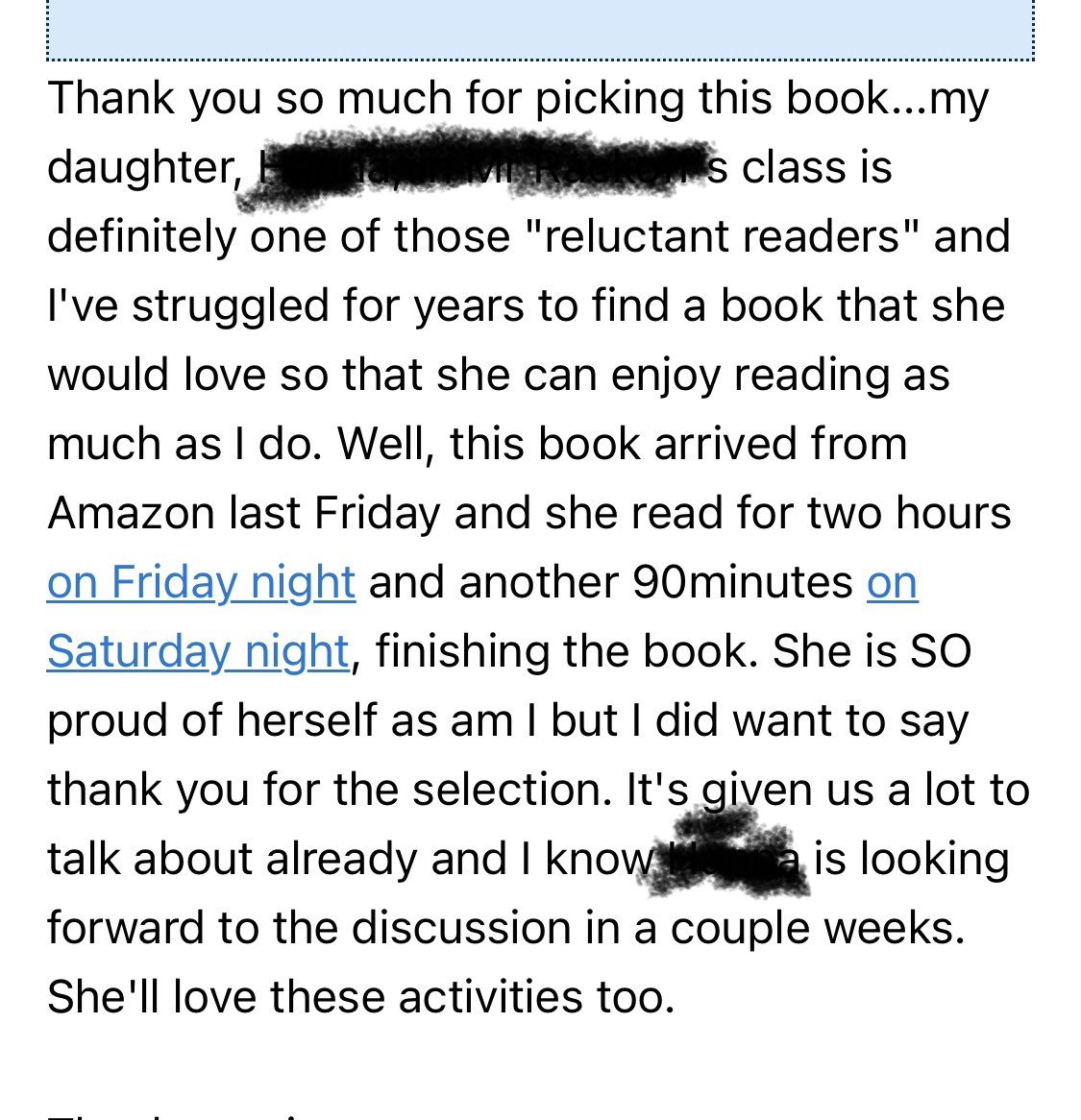 WBE_Library's tweet photo. Love getting emails like this! Makes my whole YEAR!! Can’t wait to discuss When Stars Are Scattered with our 3rd and 4th graders this month!! @ProjectLITComm @JamiesonV @MNPSLibraries @WBESBulldogs #WBReads https://t.co/XROilcGnJT
