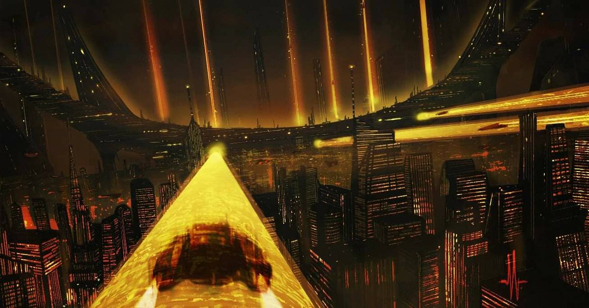 FMammetti's tweet photo. Speed Light City 

#illustration #spaceage #sydmead #landscape #retrofuturistic #vintageart https://t.co/wPqTP95qVx