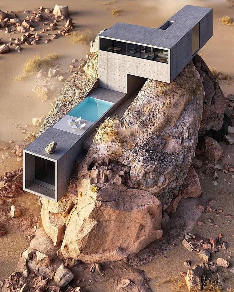 arquitecturapur's tweet image. &quot;Casa en la roca&quot; hermosa colaboración de @ameyzing_architect   
Nos encantará leer tu opinión de este diseño.

#arquitecturapura #arquipuros #arquitectura  #arquitecturamex #arquitecturaydiseño #maqueta #modelo3d #modeloarquitectonico #archilovers #archnews #archdaily