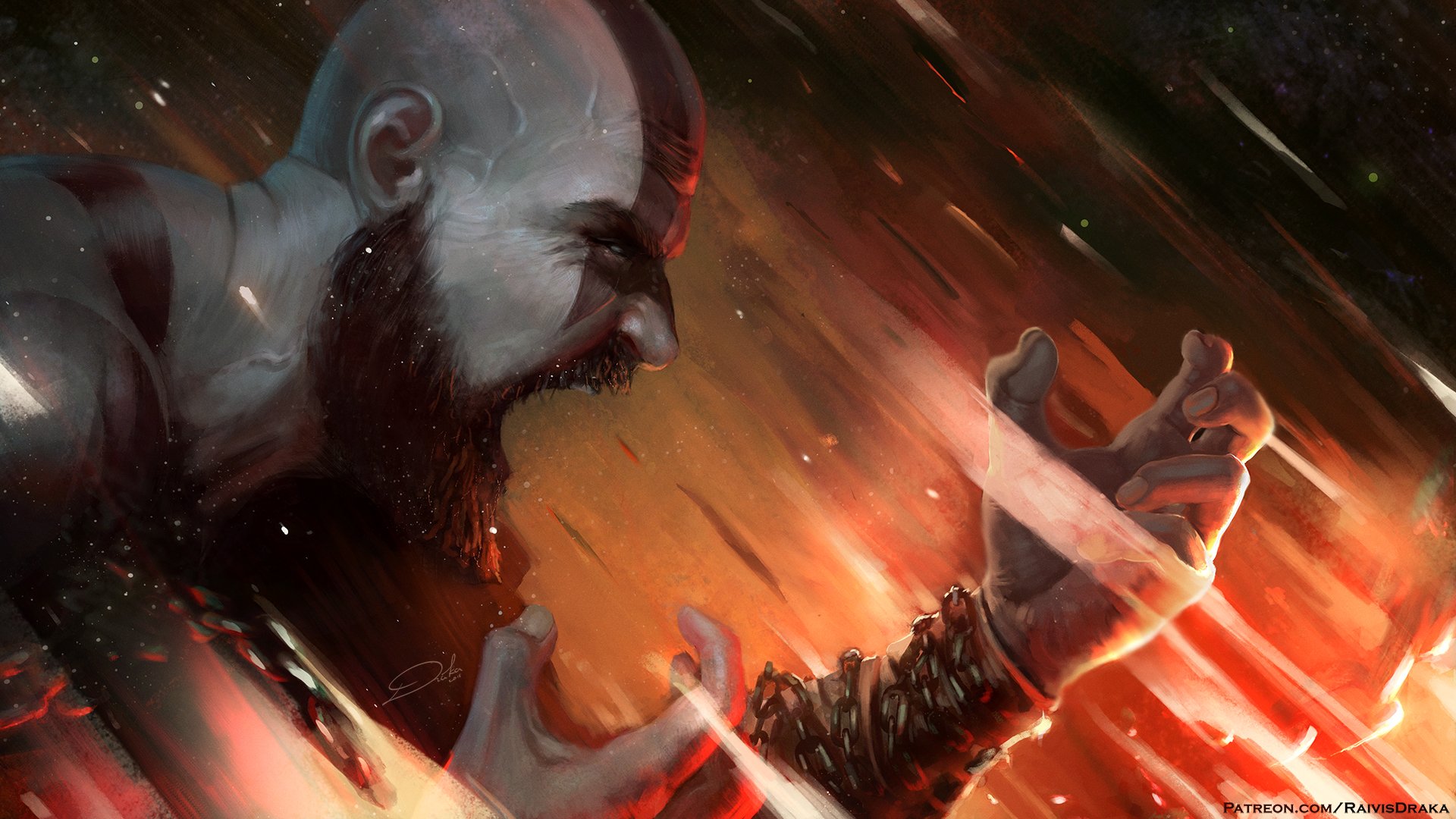 Santa Monica Studio – God of War Ragnarök on X: It's time to rage! 😡 🎨  by the fantastic @Raivis_Draka!  / X