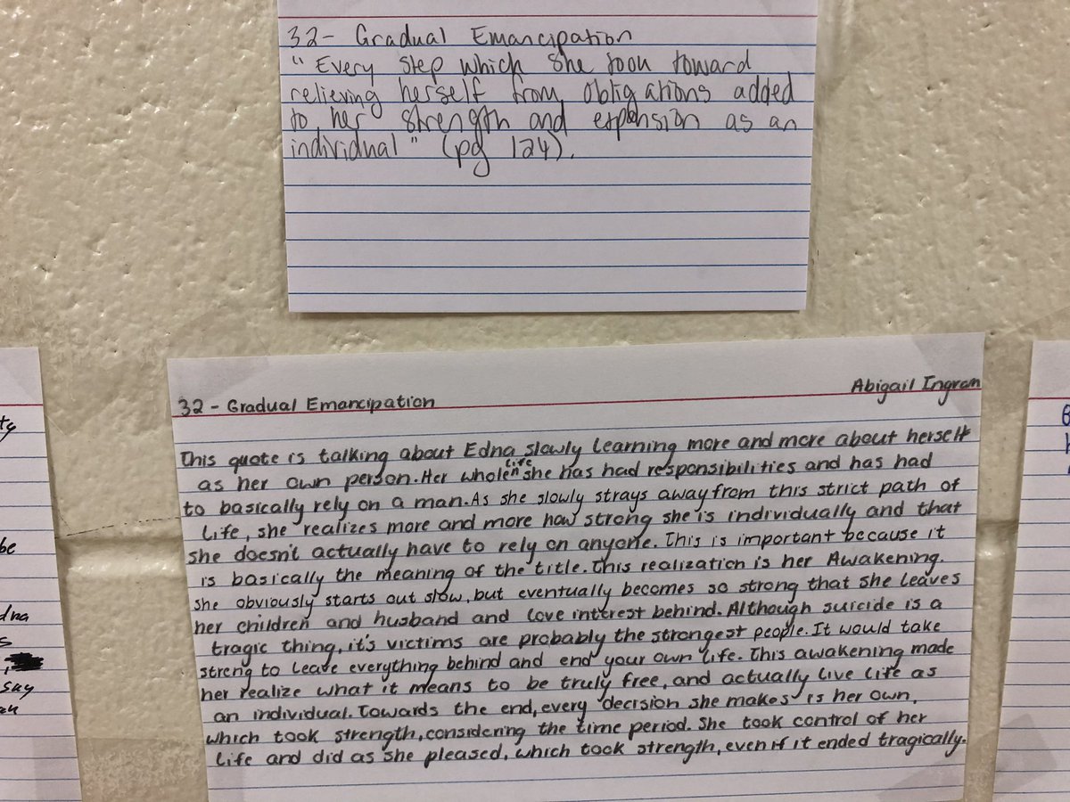 TreuliebT's tweet photo. Ss analyzed The Awakening. Some really started to understand Edna and break down the symbolism. I love it when kids โget it.โ #LitIsLit #APLit @FHS_WildcatLife @fhs_wcat @FHS_CCAP @wkmcateer4 https://t.co/X7G8hGAo8h