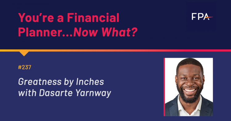FPANexGen's tweet photo. In this week's #YAFPNW, former football player and founder of @Berknell @DasarteYarnway talks about the small things #financialplanners can do to win. “If you keep taking an inch off the table, like in football, a game of inches, you're going to score.” 🏈https://t.co/lQqlasvxbv https://t.co/LX7zkbDGnn