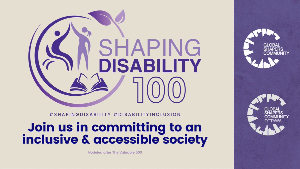 OttawaShapers's tweet photo. We are excited to share that our hub has joined the Shaping Disability 100, a Global Shapers movement to commit to advancing disability inclusion in 2021.
@GlobalShapers #ShapingDisability #disabilityinclusion https://t.co/KkwvMldGml