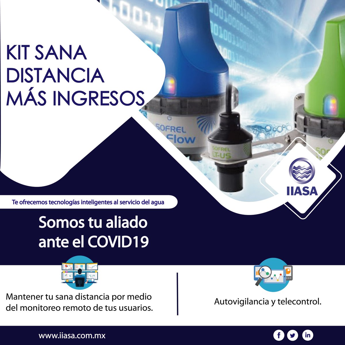 IIASA_QRO's tweet photo. Con kit + ingresos mantén tu sana distancia por medio de monitoreo remoto de tus usuarios.
Somos tú aliando en esta pandemia 🦠😷
¡Contáctanos! 🌐https://t.co/e7gaPLmJbN
#monitoreo #sofrel #agua #tecnologia #SmartCity #smarwater #aguapotableparatodos #telemetría https://t.co/CO0KnTXtQU