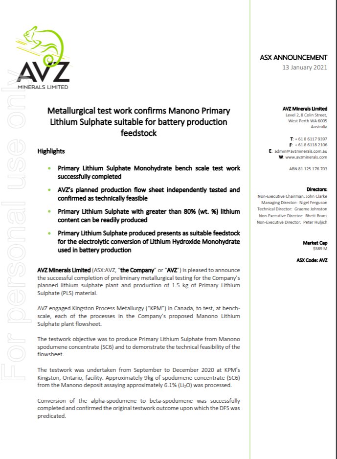 DEBOSS7788's tweet photo. $AVZ More boxes ticked 👌👌👌 https://t.co/o2bQCLsZbq