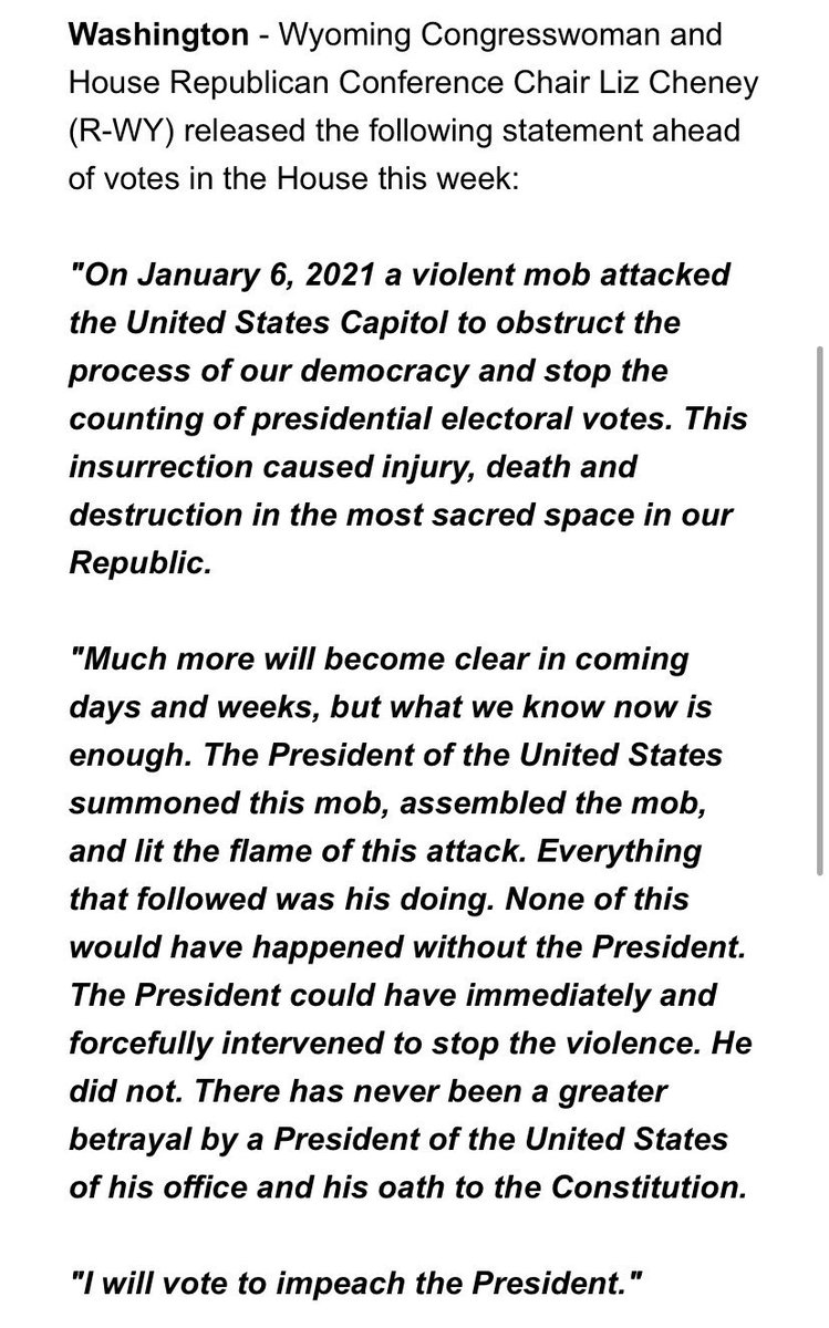 AntiToxicPeople's tweet photo. @gtconway3d @RepLizCheney’s statement is 🔥🔥🔥🔥🔥🔥🔥🔥🔥🔥🔥 https://t.co/IEE0EgmtVk
