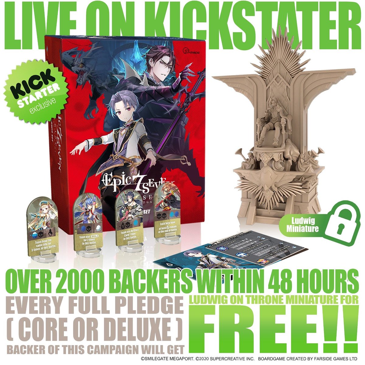 Let's smash this goal together! Epic Seven Arise Thr Board Game is now live on Kickstarter!

kickstarter.com/projects/farsi…

#kickstarter #stretchgoals #epicseven #boardgame #boardgamegeek #miniature #tabletopgaming