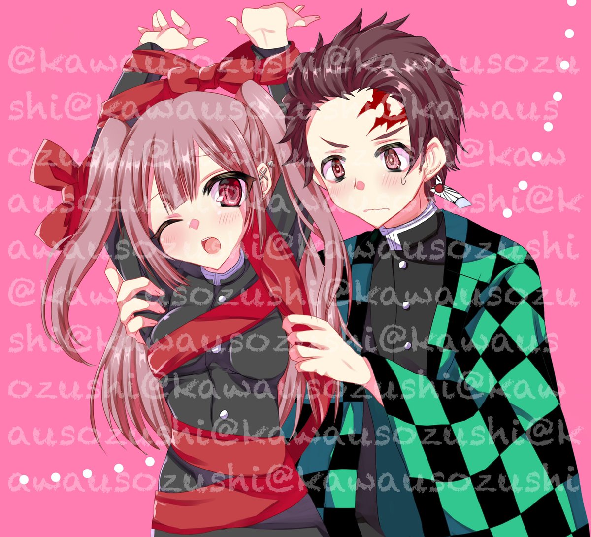 プレゼント企画第2弾のイラスト、両名様とも描かせて頂きましたᐡ
