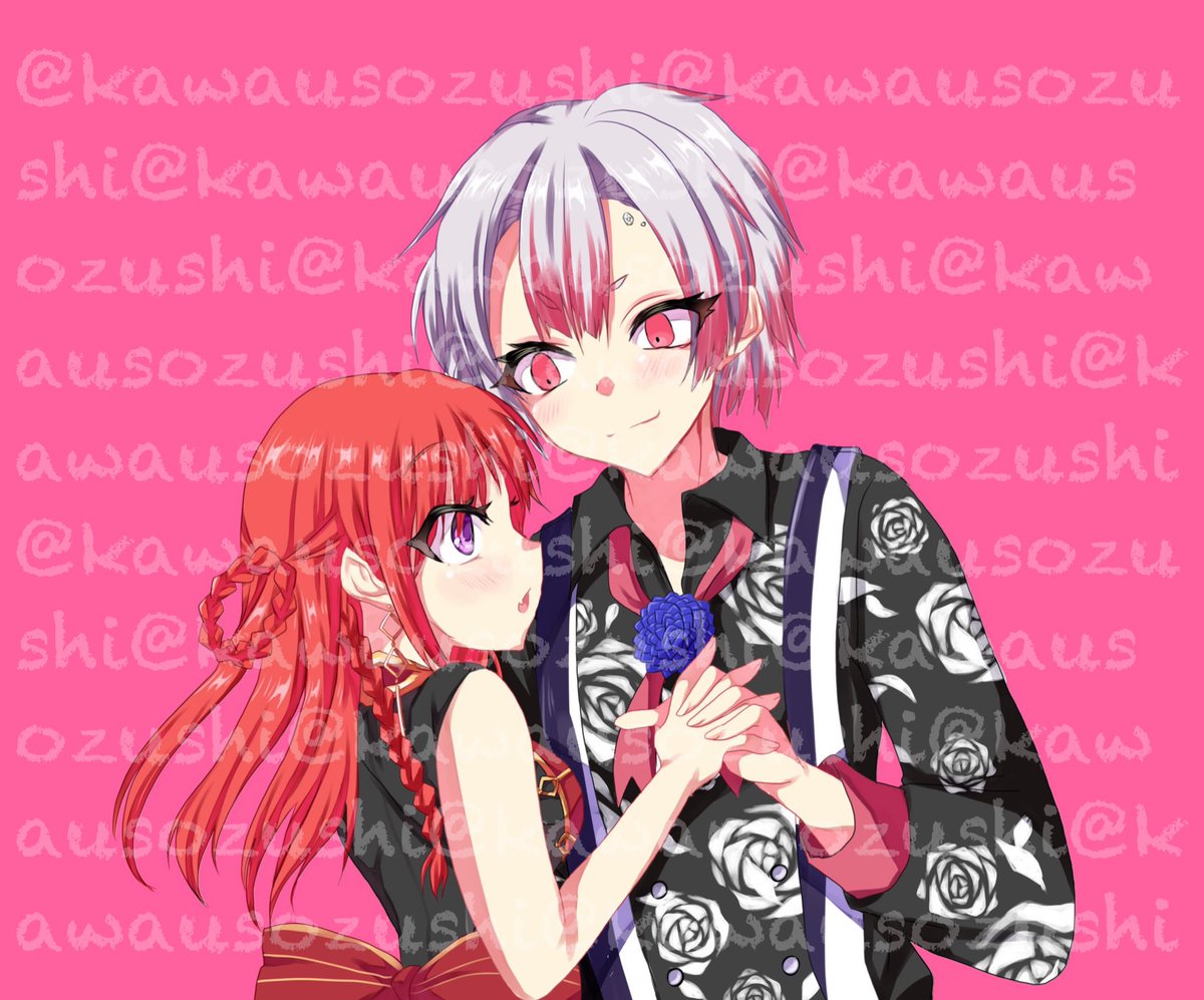 プレゼント企画第2弾のイラスト、両名様とも描かせて頂きましたᐡ