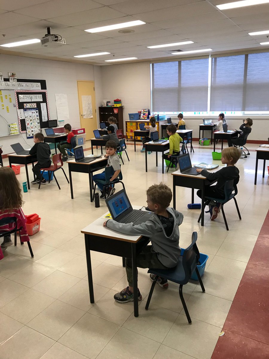 ChedECGA's tweet photo. Ms Dort’s Gr. Primary class working on their reading skills using Squiggle Park. https://t.co/ErLFknxhEq