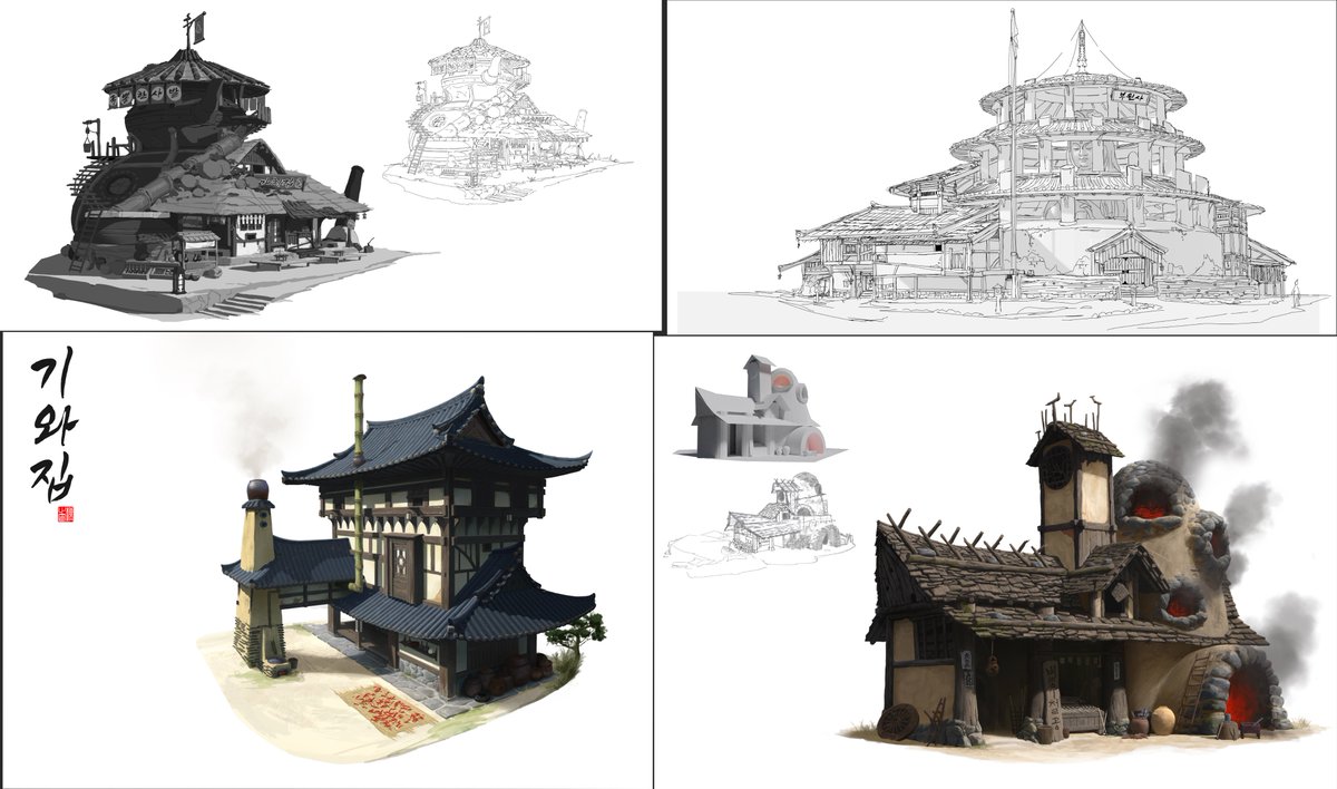 what's good, what's good,#PortfolioDay   
it's ya boy Byeongwoo!!!
 I'm a novice concept artist student, learning for. 
nowadays I'm working on some of the Joseon Dynasty (Korean kingdom) concepts of mine. ya know. 
um... I'm out!