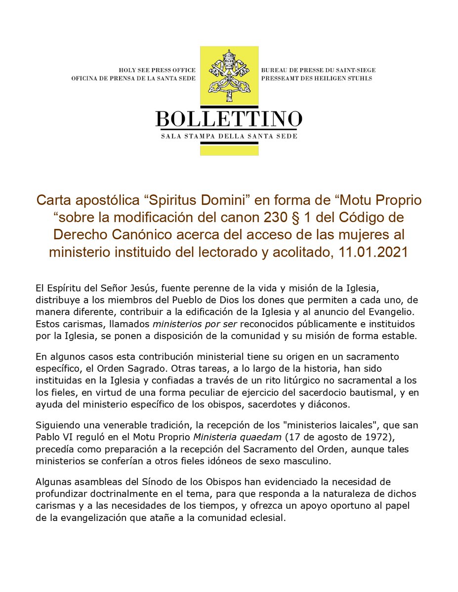 iglesiatj's tweet photo. Reconocimiento Institucional a la presencia femenina en los ministerios del Lector y del Acólito https://t.co/fmWOGz2QfO https://t.co/2JTnBzKuNx