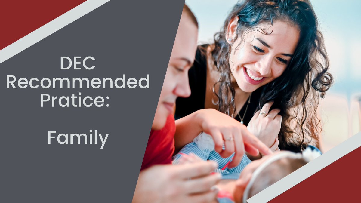 DecKansas's tweet photo. DEC Recommended Practice: Family

This RP focuses those practices that support families in achieving their goals and promote their active participation  in decision-making related to their child. 

To learn more about this RP, visit the DEC website:

https://t.co/XP1s9YukXf https://t.co/1bKNKjFdCc