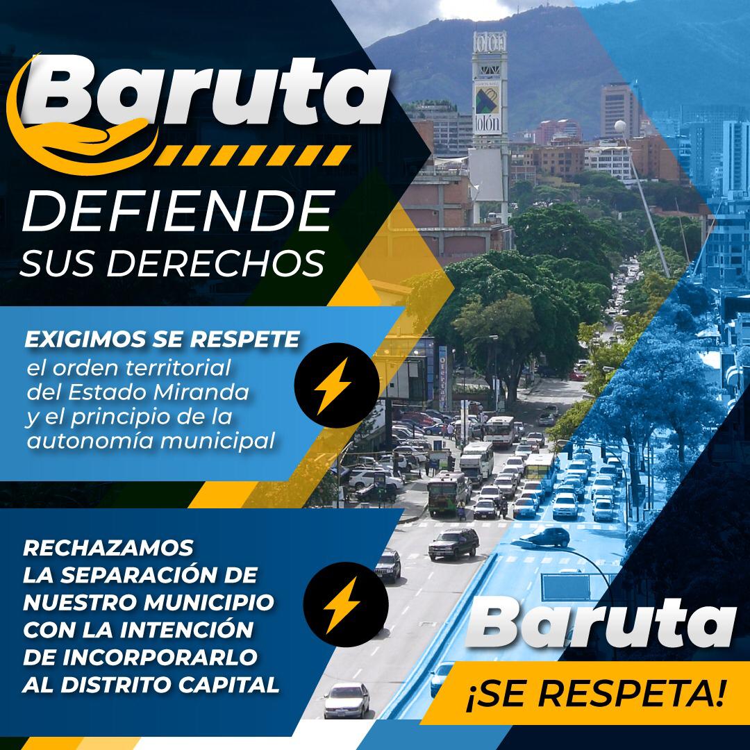 latrinidadven's tweet photo. El territorio barutense debe ser respetado, bajo la imposición que pretende imponer las instituciones legítimas de arrebatar el municipio Mirandino y anexarlo a la ciudad de Caracas. Es una amenaza usurpar uno de los distritos de mayor importancia del estado Miranda. https://t.co/kaMZX7le86
