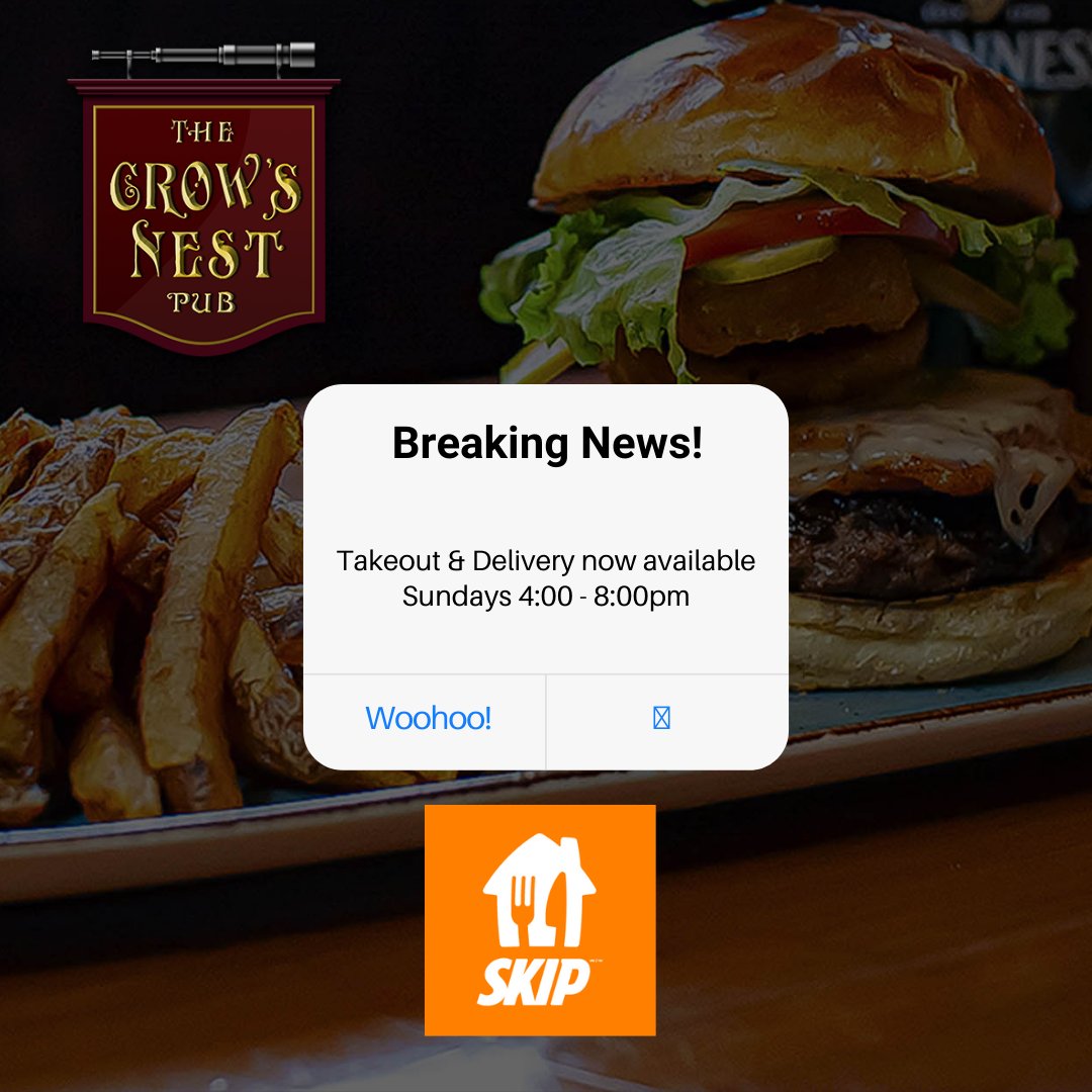 We ♥️cooking up delicious meals for you, so that you can enjoy them from home. Order on <a href="/SkipTheDishes/">SkipTheDish</a> or call us to pick up your order at 905-953-8776
#Newmarket #pubfood #britishpub #pubgrub #tastyeats