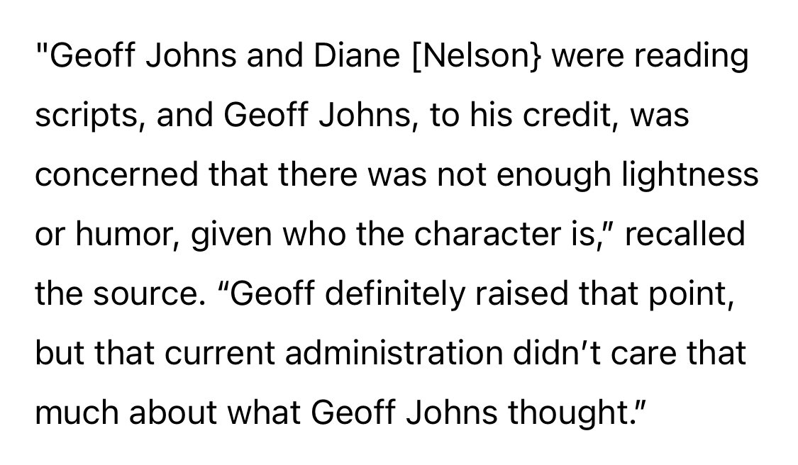 Even as early as back in 2011-2012 when Man Of Steel was in production, Johns had tried intervening and taking it to the higher ups regarding his concerns on the direction of the film but was ignored.
