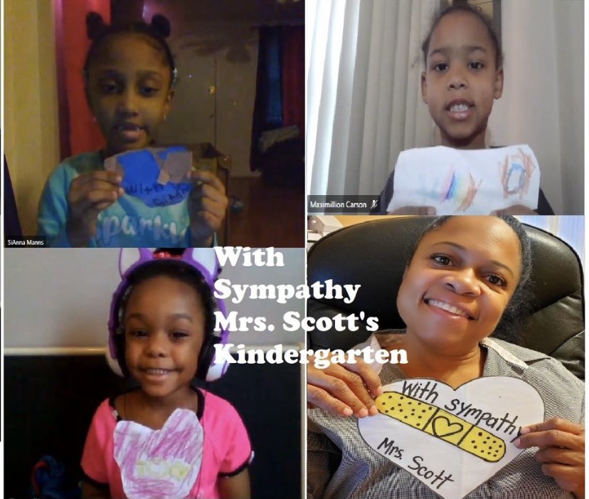 BurnsDPSCD's tweet photo. We have experienced a lot of hurts. Thankful for @AKimScott Kindergarteners who #bandedtogether to show compassion towards our art teacher @DeniseMThomas who recently loss her mother. We hope this made her day easier. We thank our kinder group for showing #theburnsdifference https://t.co/VRdECey6GZ
