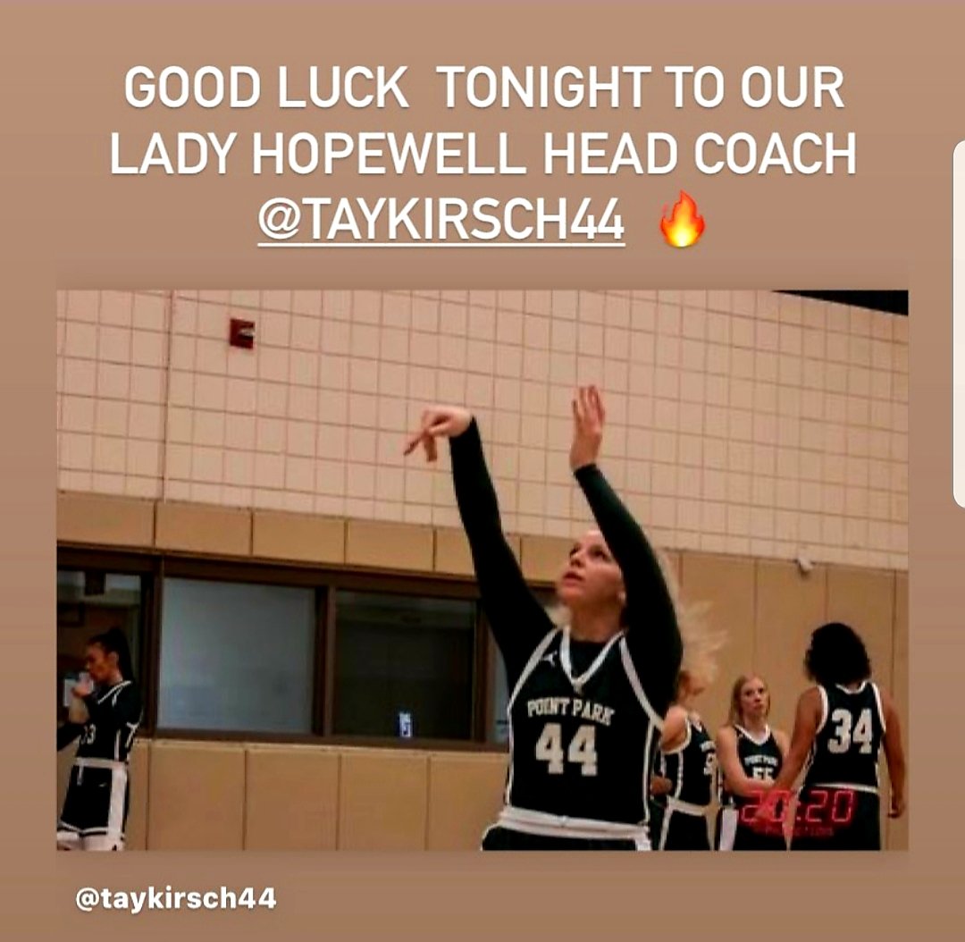 CJ2KLeague's tweet photo. GOOD LUCK TONIGHT TO OUR HOPEWELL LADY SHOWTIME COACH @TayKirsch44 AND THE @PointParkWBB SQUAD! 🏀💦💦
6PM Point Park VS Ohio Christian
https://t.co/j3dQ5cY1eK https://t.co/OMIrlI38aG