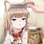 猫が人型になったらこんな感じ？ブラッシングされてる愛猫を描いてみた!