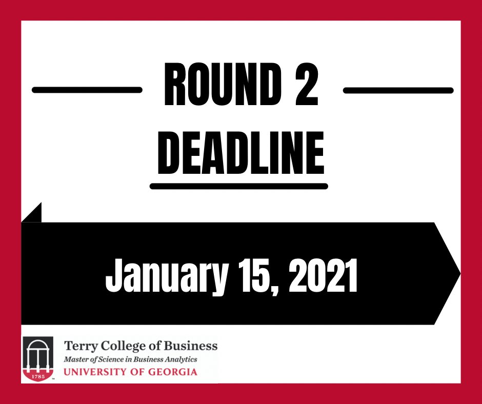 Georgianalytics's tweet photo. There’s still time to apply for round 2 of the MS Business Analytics program. Apply today! https://t.co/ndJRWRL2O8 https://t.co/tlWAXyQkvZ