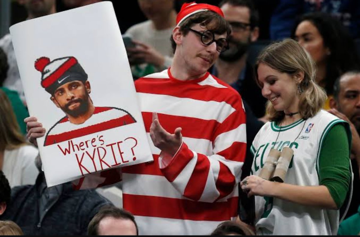 InoffensivePod's tweet photo. Incredible to think this photo is still as relevant today as it was 14 months ago. #nba #whereiskyrie #bostonceltics https://t.co/CcJZlvTXYt