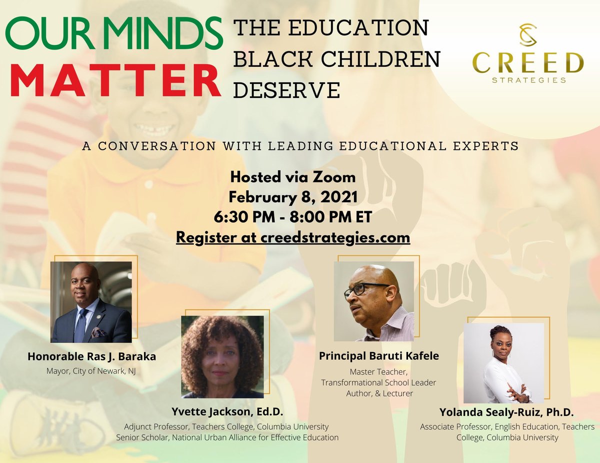 NUATC's tweet photo. "Our Minds Matter" - a conversation with leading educational experts. On Zoom, February 8, 2021 at 6:30 EST. Register at https://t.co/Alf0oNN6iR. https://t.co/ytkiYFF5ep