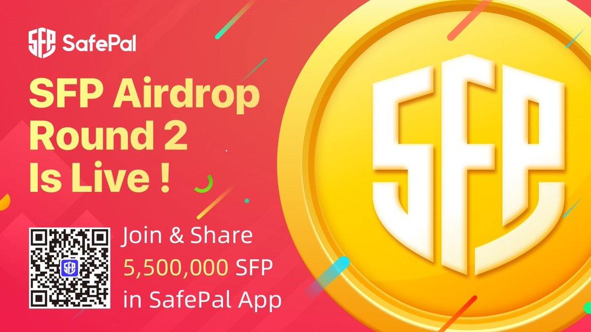 Round 2⃣ @iSafePal Airdrop is LIVE🥳 If you missed out on $SFP Airdrop Round 1⃣ Now is your chance to claim $SFP in Round 2⃣ Brand New Challenges🥳 $SFP Round 2⃣ Airdrop Ends January 31st 2021❤️ 📱Download @iSafePal App ➡️ $SFP Round 2⃣ Details HERE blog.safepal.io/sfp-airdrop-ro…