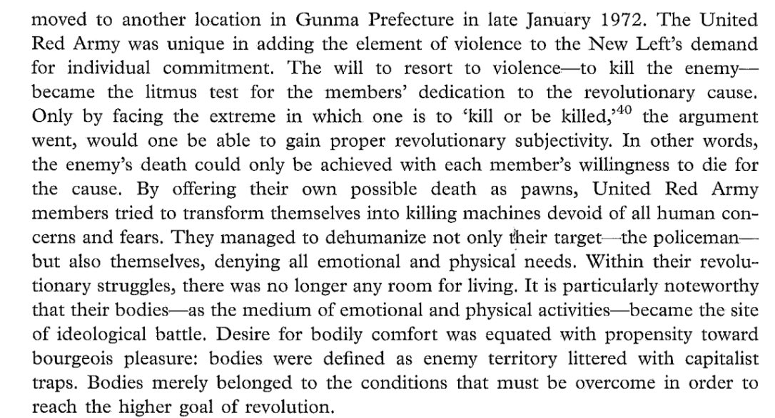 Reading up on the United Red Army for an essay, a Japanese communist group who purged its own members in 1972 during the Asama-Sansō Incident.Its leaders Mori Tsueno and Nagata Hiroko were deranged radicals who would beat their followers over the slightest perceived offense.