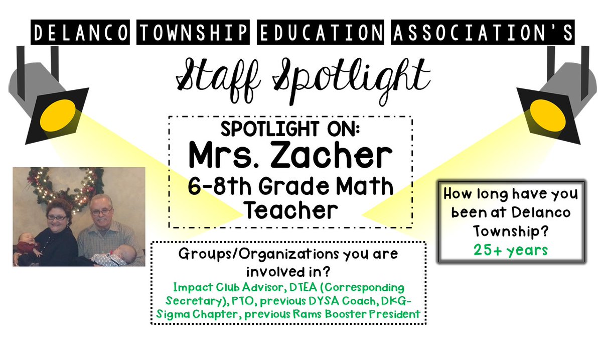 DelancoDTEA's tweet photo. This week we want to spotlight one of our middle school math teachers, Mrs. Zacher!! 🤗 https://t.co/TVB8ITDVMv