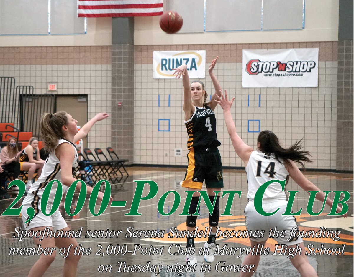 SportsMDF's tweet photo. The first member of the 2,000-point club at MHS ... @serena_sundell.

Hounds up 16-9 https://t.co/RXDViG6AaS