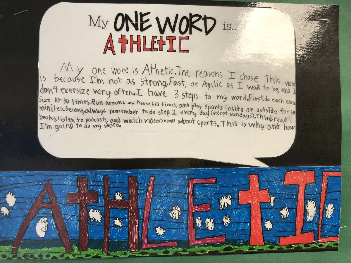 Holder5thgrade's tweet photo. Our class picked one word to focus on for the year. This word is a word that will make us a better person throughout the year.#one word @ISDSchools @ISD5thGrade @LBSharks https://t.co/NbTsfFY0hY