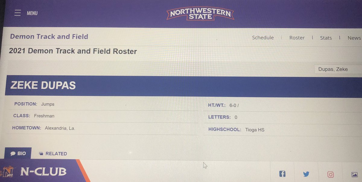 tioga_football's tweet photo. So proud of our former Tioga football captain @DupasEzekiel!
Walking on and getting a chance to compete at NSU in the high jump!
Grinding it out! https://t.co/IuHbPMCIiD