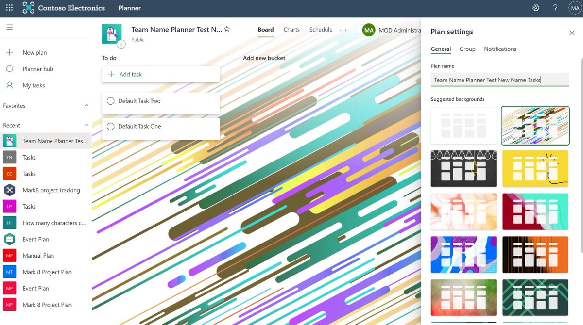 MichalPisarek's tweet photo. Backgrounds in #MicrosoftPlanner? This is kinda cool and I assume that this is also new! #M365 #MSToDo #MSTeams https://t.co/wajr9CgNOD
