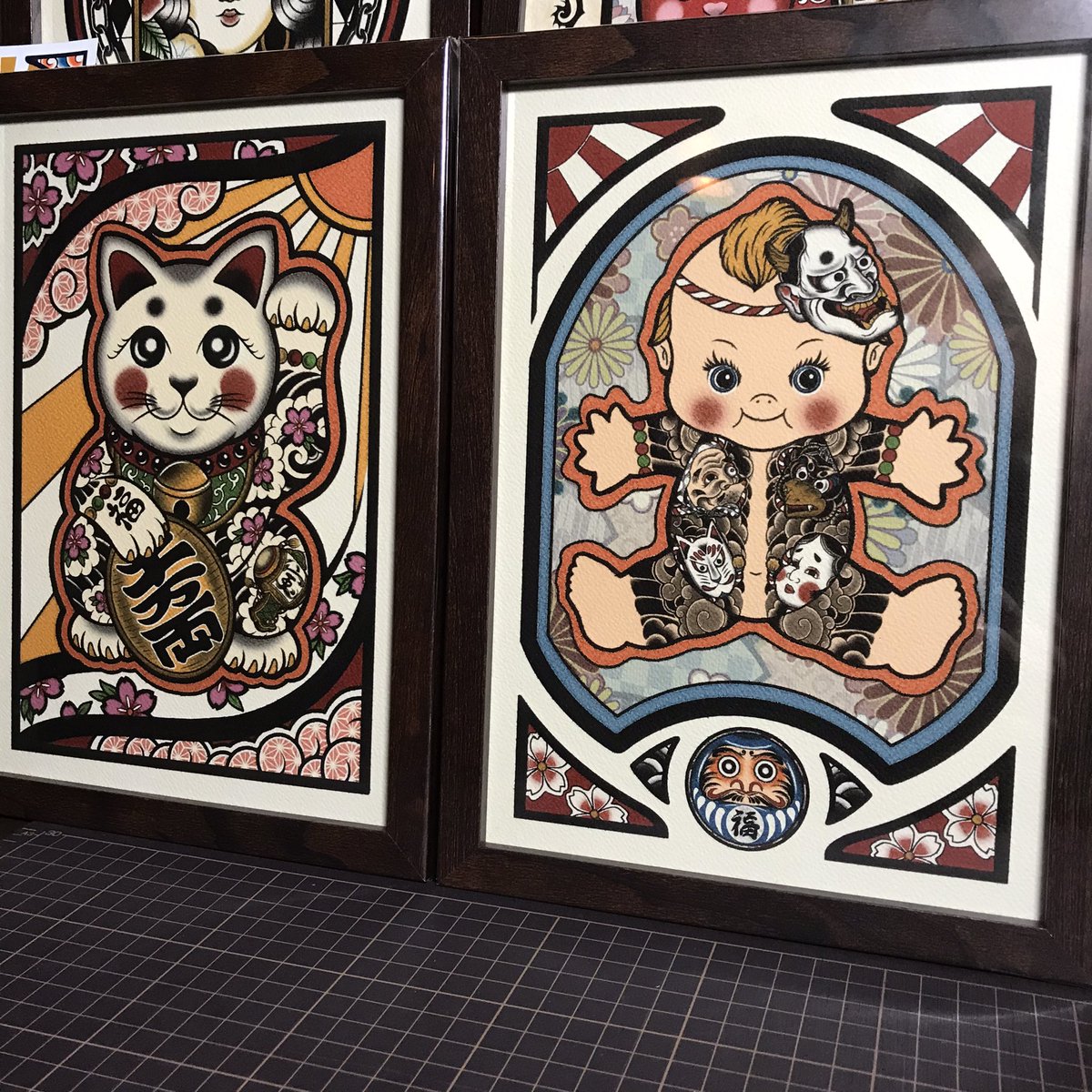 qcomic おはようございます 刺青画の面チラシ 和彫りの招き猫 先程発送を致しました ありがとうございます 和彫り タトゥー イラスト 般若面 qcomic おはようございます 刺青画の面チラシ 和彫りの招き猫 先程発送を致しました ありがとうございます 和彫り タトゥー イラスト 般若面